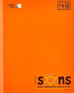 SONS System Journal-Style Notebooks, 9-3/4" x 7-1/2", 1 Subject, Primary Rule, 200 Sheets, Orange