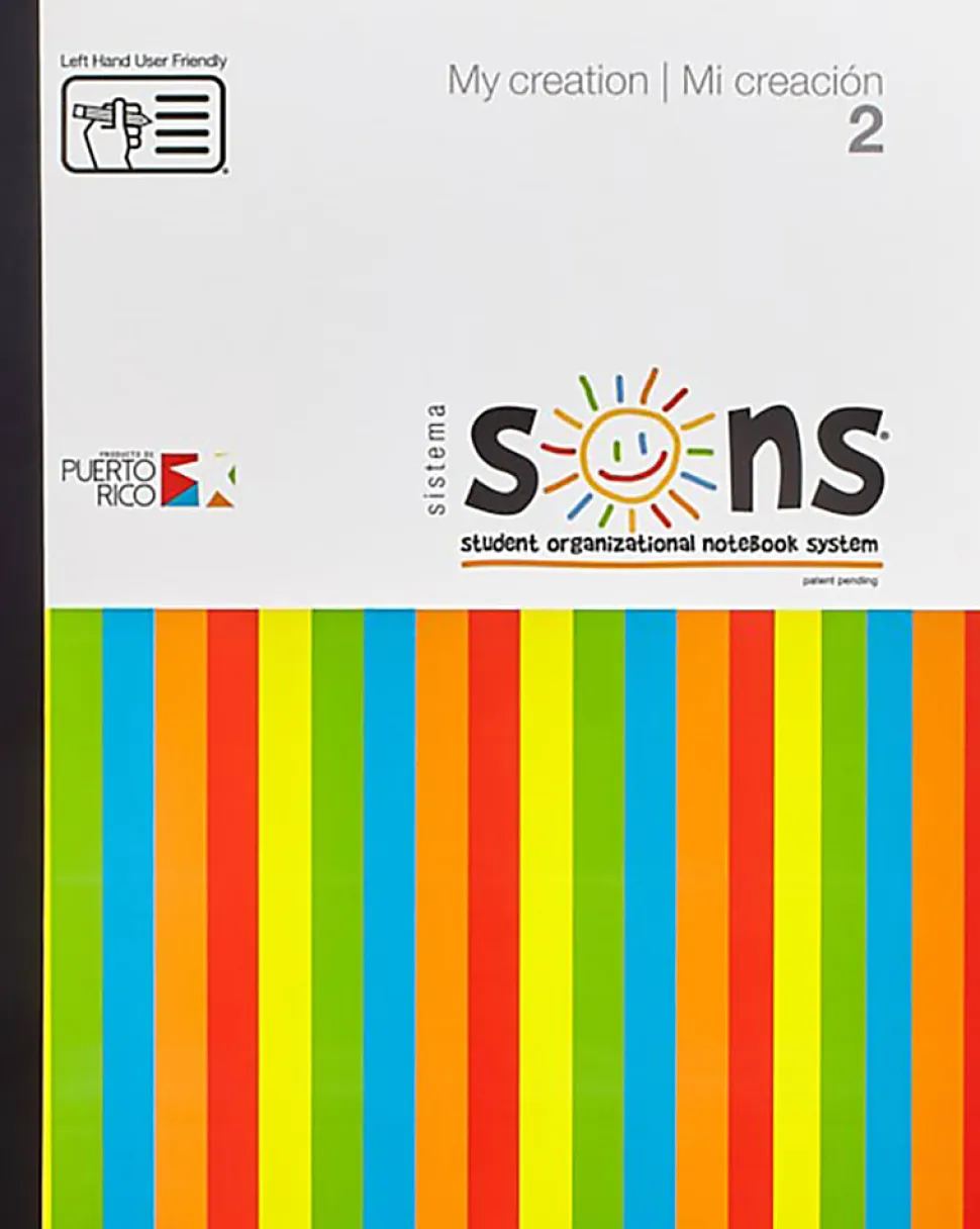 SONS System My Creation Notebooks, 9-3/4" x 7-1/2", 2nd, 200 Sheets Per Notebook, Multicolor,