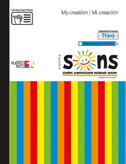 SONS System My Creation Notebooks, 9-3/4" x 7-1/2", 3rd, 200 Sheets Per Notebook, Multicolor,
