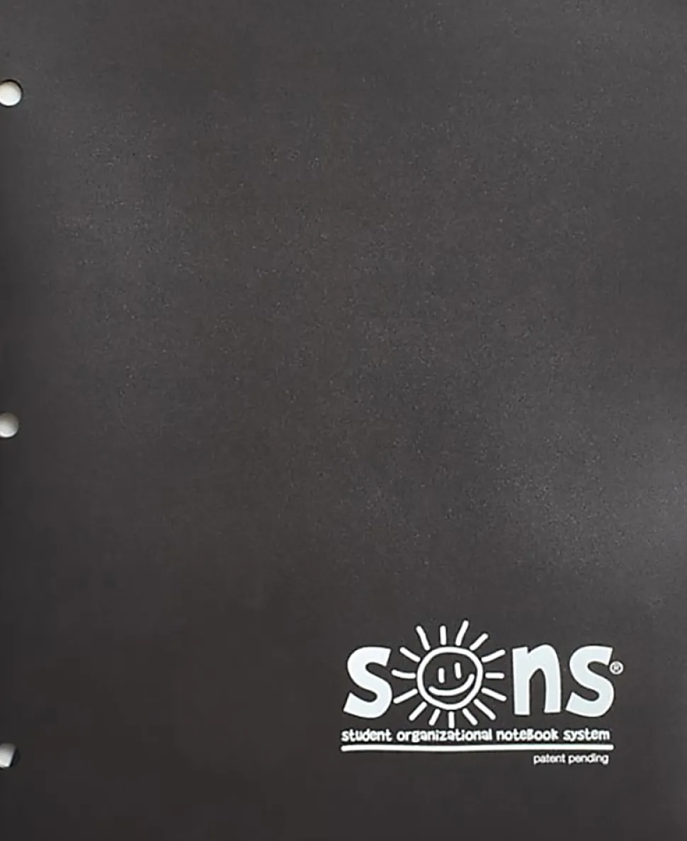 SONS System Pocket Folders, 9-1/2" x 12-1/2", Black,