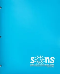 SONS System Pocket Folders, 9-1/2" x 12-1/2", Blue