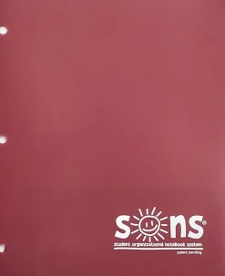 SONS System Pocket Folders, 9-1/2" x 12-1/2", Burgundy
