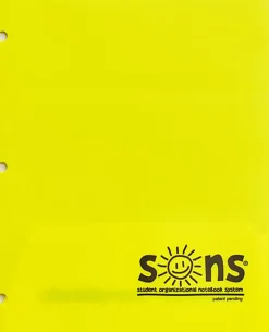 SONS System Pocket Folders, 9-1/2" x 12-1/2", Yellow