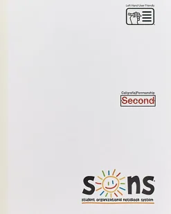 SONS System Second Notebooks, 9-3/4" x 7-1/2", 1 Subject, Primary Rule, Second, 200 Sheets, White