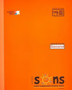 SONS System Second Notebooks, 9-3/4" x 7-1/2", 1 Subject, Primary Rule, 200 Sheets, Orange