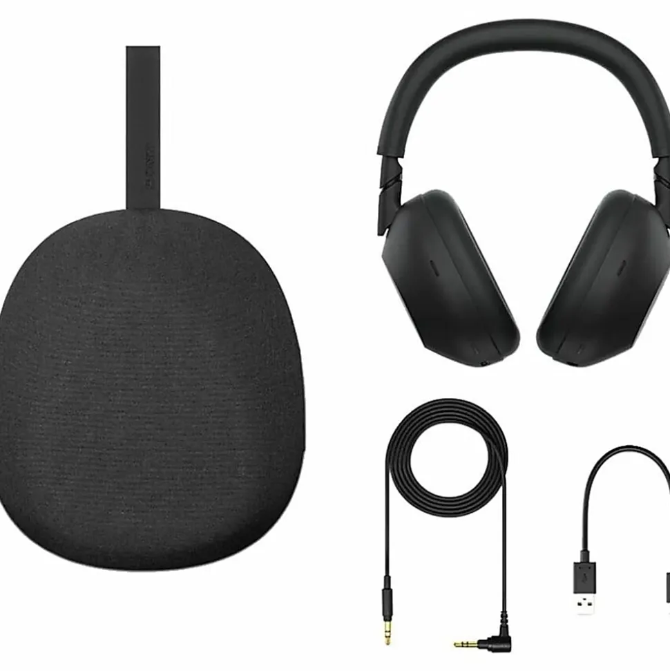 Sony WH-1000XM6 Wired/Wireless Noise Canceling Headphones, Stereo, Bluetooth/RF, Over-The-Head, Over-The-Ear, Binaural, Circumaural, Black