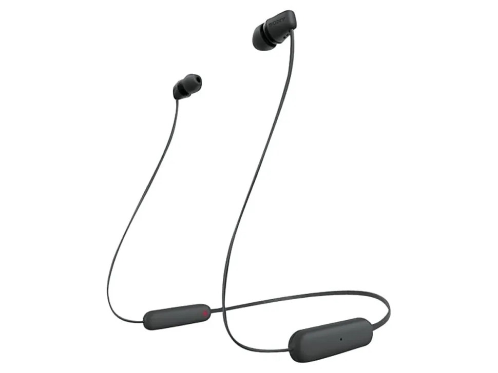 Sony WI-C100 - Earphones with mic - in-ear - neckband - Bluetooth - wireless - black