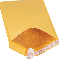 South Coast Paper Kraft Self-Seal Bubble Mailers, #5, 10 1/2" x 16", Pack Of 70
