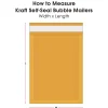 South Coast Paper Kraft Self-Seal Bubble Mailers, #1, 7 1/4" x 12", Pack Of 25