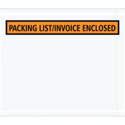 South Coast Paper"Packing List/Invoice Enclosed" Envelopes, Panel Face, 4 1/2" x 5 1/2", Orange, Pack Of 1,000