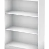 South Shore Axess 44"H 3-Shelf Bookcase, Pure White
