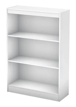 South Shore Axess 44"H 3-Shelf Bookcase, Pure White