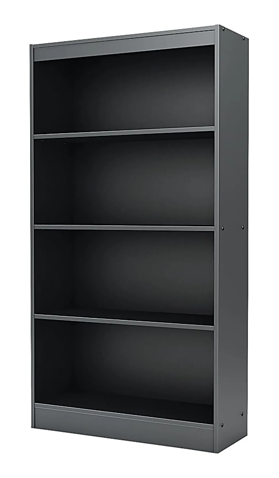 South Shore Axess 56"H 4-Shelf Contemporary Bookcase, Black/Dark Finish, Standard Delivery