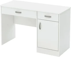 South Shore Axess 44"W Computer Desk With Storage, Pure White