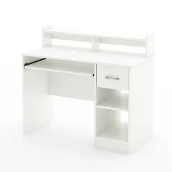 South Shore Axess 41"W Computer Desk With Keyboard Tray, Pure White