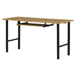 South Shore Ezra 59-1/2”W Rectangle Computer Desk, Nordik Oak, 14670
