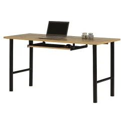 South Shore Ezra 59-1/2”W Rectangle Computer Desk, Nordik Oak, 14670