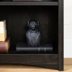 South Shore Gascony 57-3/4"H 4-Shelf Bookcase, Rubbed Black