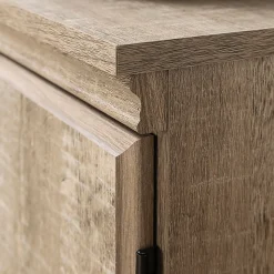 South Shore Morgan 4-Door Storage Armoire, 69-1/2”H x 33”W x 19-1/2”D, Weathered Oak