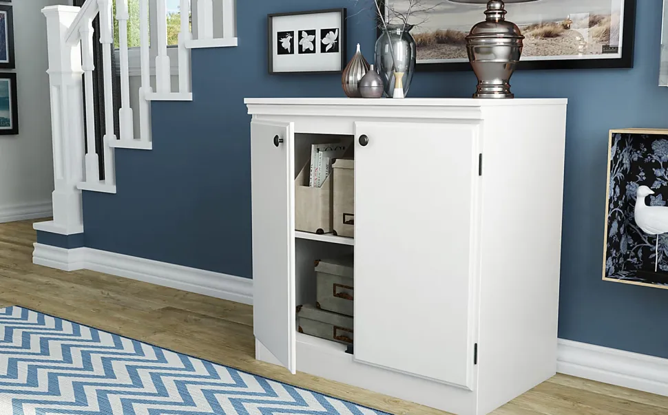 South Shore Morgan 2-Door Storage Cabinet, Pure White
