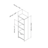 South Shore Step One 55"H 3-Shelf Bookcase, Pure Black