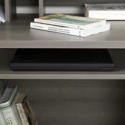 South Shore Versa 45"W Computer Desk With Hutch, Gray Maple