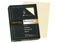 Southworth® 25% Cotton Business Paper, Letter Size (8 1/2" x 11"), 24 Lb, Wove, Ivory, Case Of 500 Sheets