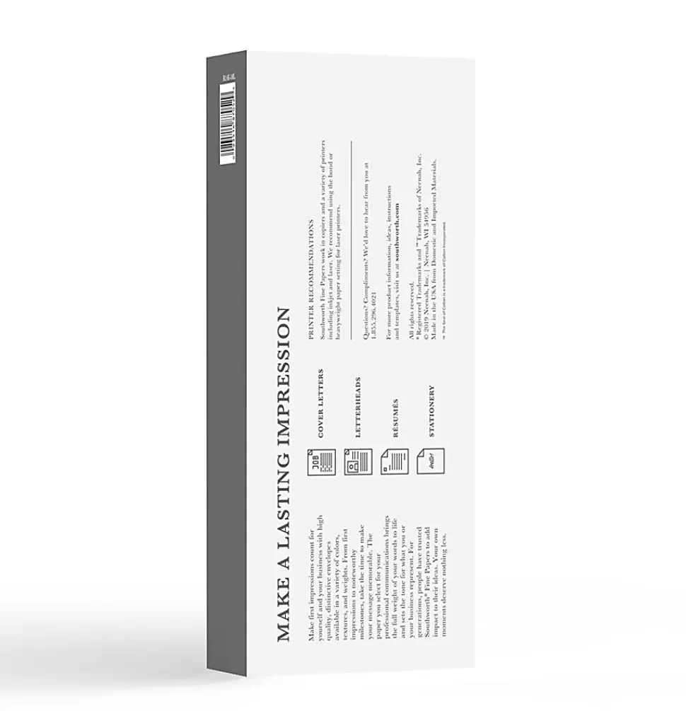 Southworth® #10 Envelopes,100% Cotton, 24 Lb, Gummed Seal, 100% Recycled, Ivory, Pack Of 50