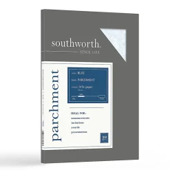 Southworth® Parchment Specialty Paper, 8.5" x 11", 24 Lb, Blue, Pack Of 100