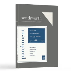 Southworth® Parchment Specialty Paper, 8 1/2" x 11", 65 Lb, Ivory, Pack Of 100