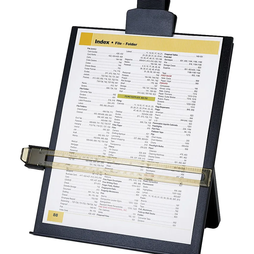 Sparco Easel Document Holder with Highlight Guide - 1 Each - Black