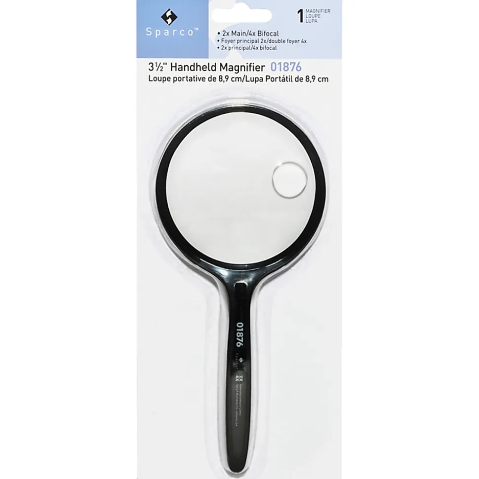 Sparco Handheld Magnifier, 3 1/2" Diameter