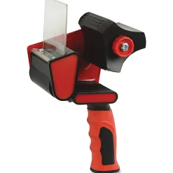 Sparco Handheld Tape Dispenser - 3" Core - Refillable - Ergonomic Design, Adjustable Tension Mechanism, Durable - Red, Black - 1 Each