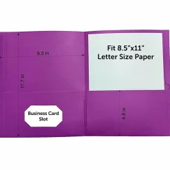 Sparco Leatherette 2-Pocket Letter Portfolio Folders, 8-1/2