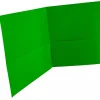 Sparco Letter Pocket Folder - 8 1/2" x 11" - 2 Internal Pocket - Apple Green - 1 Box