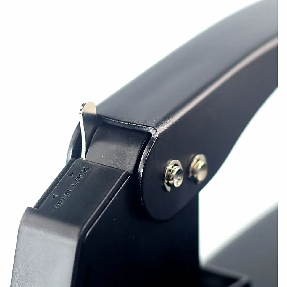 Sparco Manual Adjustable 3-Hole Punch, 100-Sheet Capacity, 10 1/4"H x 10 3/8"W x 6 1/4"D, Black
