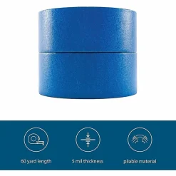 Sparco Multisurface Painter's Tape, 2" x 60 Yd., Smooth Finish, Blue, Pack Of 2