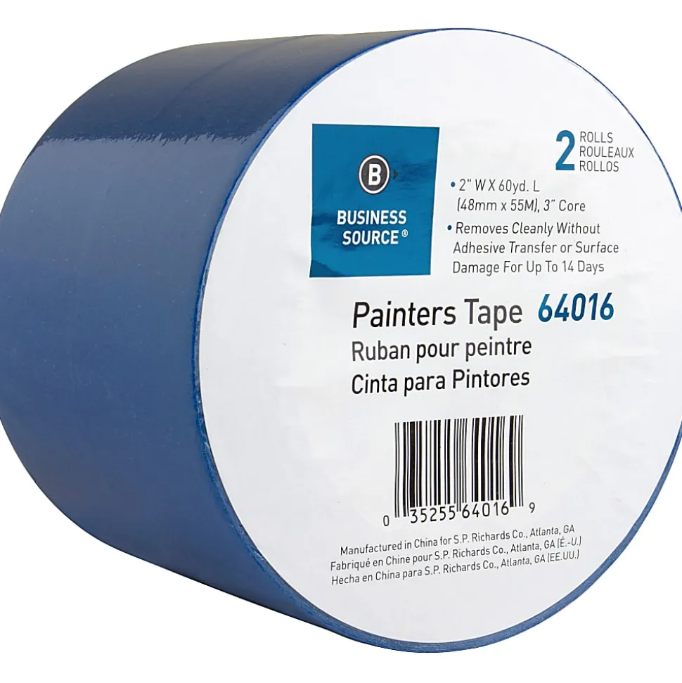 Sparco Multisurface Painter's Tape, 2" x 60 Yd., Smooth Finish, Blue, Pack Of 2