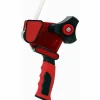 Sparco 3" Packaging Tape Dispenser - 3" Core - Ergonomic Design, Adjustable Tension Mechanism, Durable - Red, Black - 1 Each