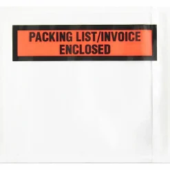Sparco Pre-Labeled Waterproof Packing Envelopes - Packing List - 4 1/2"x 5 1/2" - Self-adhesive Seal - 41926