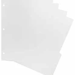 Sparco Print-On Tab Dividers, 3-Hole Punched, White, Box Of 50