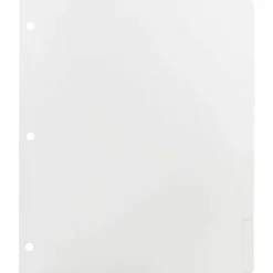 Sparco Print-On Tab Dividers, 3-Hole Punched, White, Box Of 50