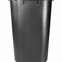 Sparco Rectangular Wastebasket, 7 gal Capacity, Rectangular, 15"H x 14.5"W x 10.5"D, Polyethylene, Black, 24 / Carton