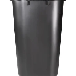 Sparco Rectangular Wastebasket, 7 Gallons, 15" x 14 1/2", Black
