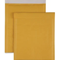 Sparco Size 2 Bubble Cushioned Mailers - Bubble - #2 - 8 1/2" Width x 12" Length - Self-sealing - Kraft - Kraft - 100 / Carton
