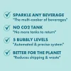 Sparkel Beverage System Home Carbonation Appliance, 16-1/2”H x 13-5/8”W x 7-7/16”D, Black