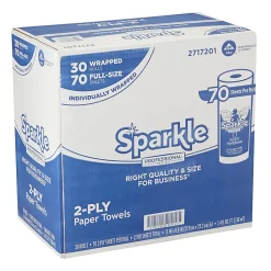 Sparkle® Professional Series by GP PRO 2-Ply Kitchen Paper Towels, 70 Sheets Per Roll, Pack Of 30 Rolls