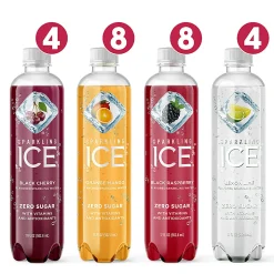 Sparkling Ice Fruit Frenzy Sparkling Water Variety Pack, 17 Oz, Pack Of 24 Bottles