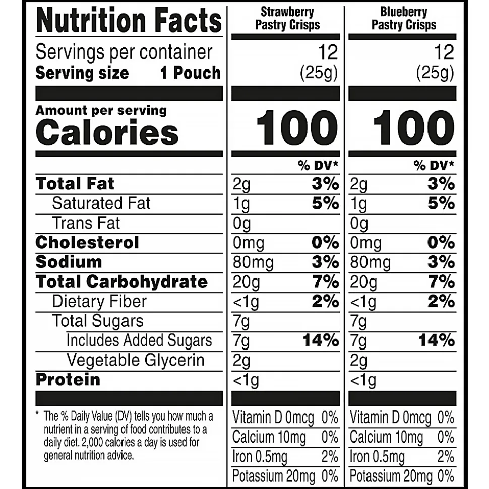 Special K Pastry Crisps Variety Pack, Fruit, 30 Crisps Per Box, Case Of 2 Boxes