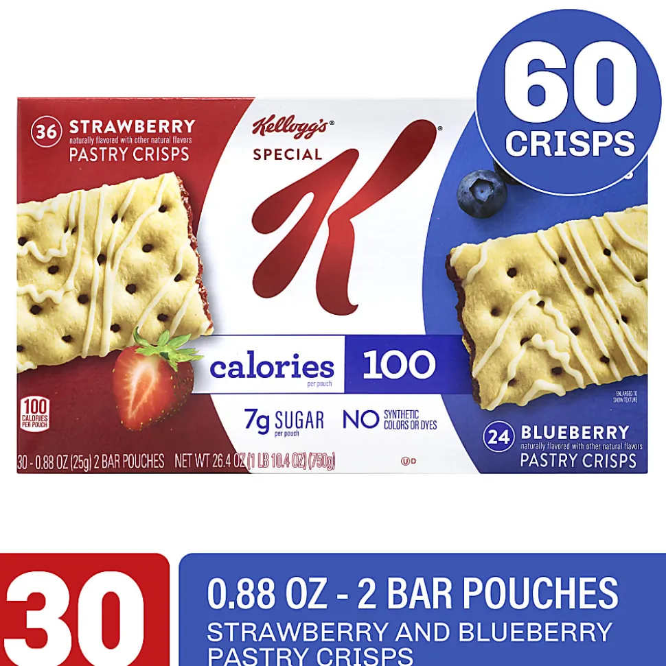 Special K Pastry Crisps Variety Pack, Fruit, 30 Crisps Per Box, Case Of 2 Boxes